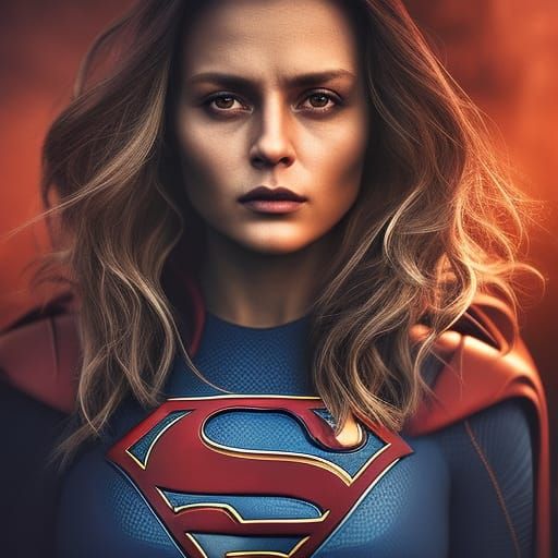Supergirl Portrait in Dramatic Lighting