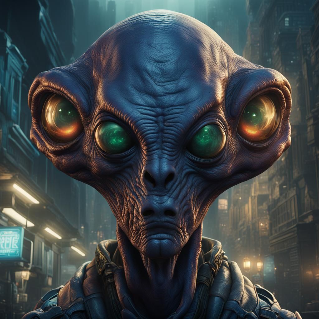 Harry's Alien Face: Detailed Matte Painting