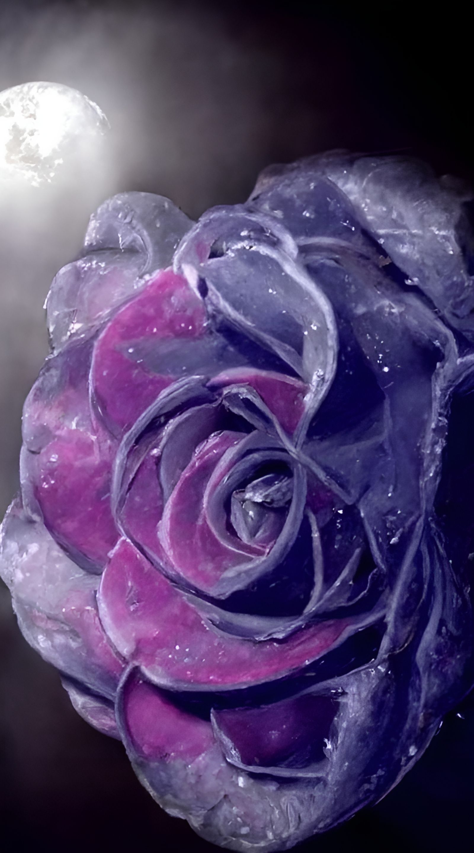 Beautiful Purple Rose AI Generated Image