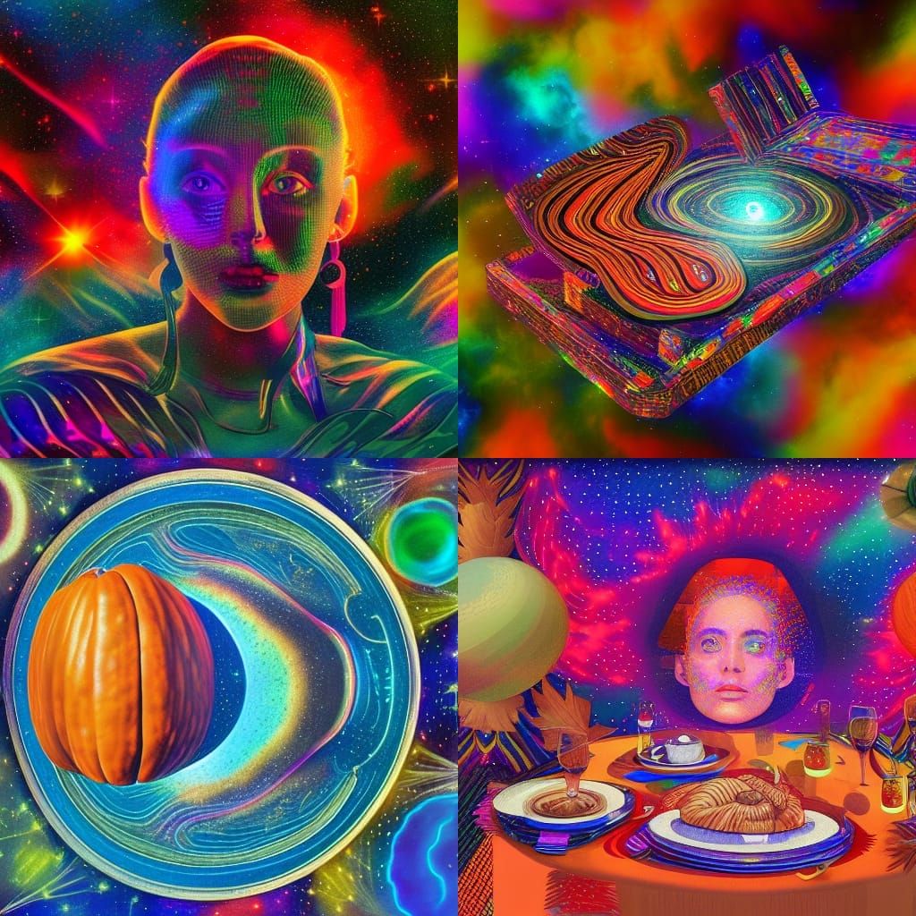 Holographic Cosmic Thanksgiving by Pablo Amaringo