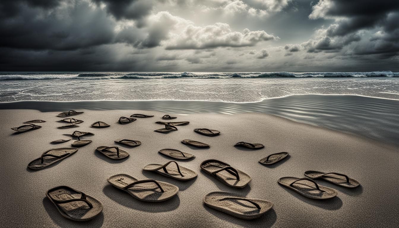 Hyperrealistic Beach Feet in Cinematic Style