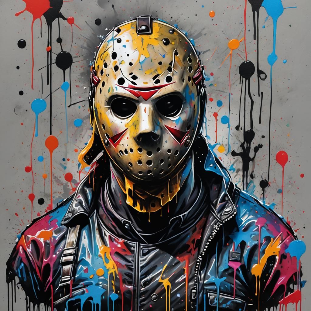 Jason Voorhees Graffiti Art in Street Style