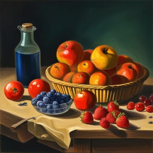 Still Life: Fruit Bowl with Soft Lighting