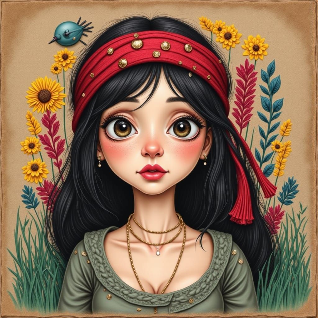 Anime Style Portrait of a Creative Army Vet