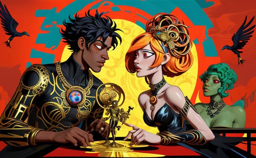 Afrofuturist Garden of Eden in 1920s Style