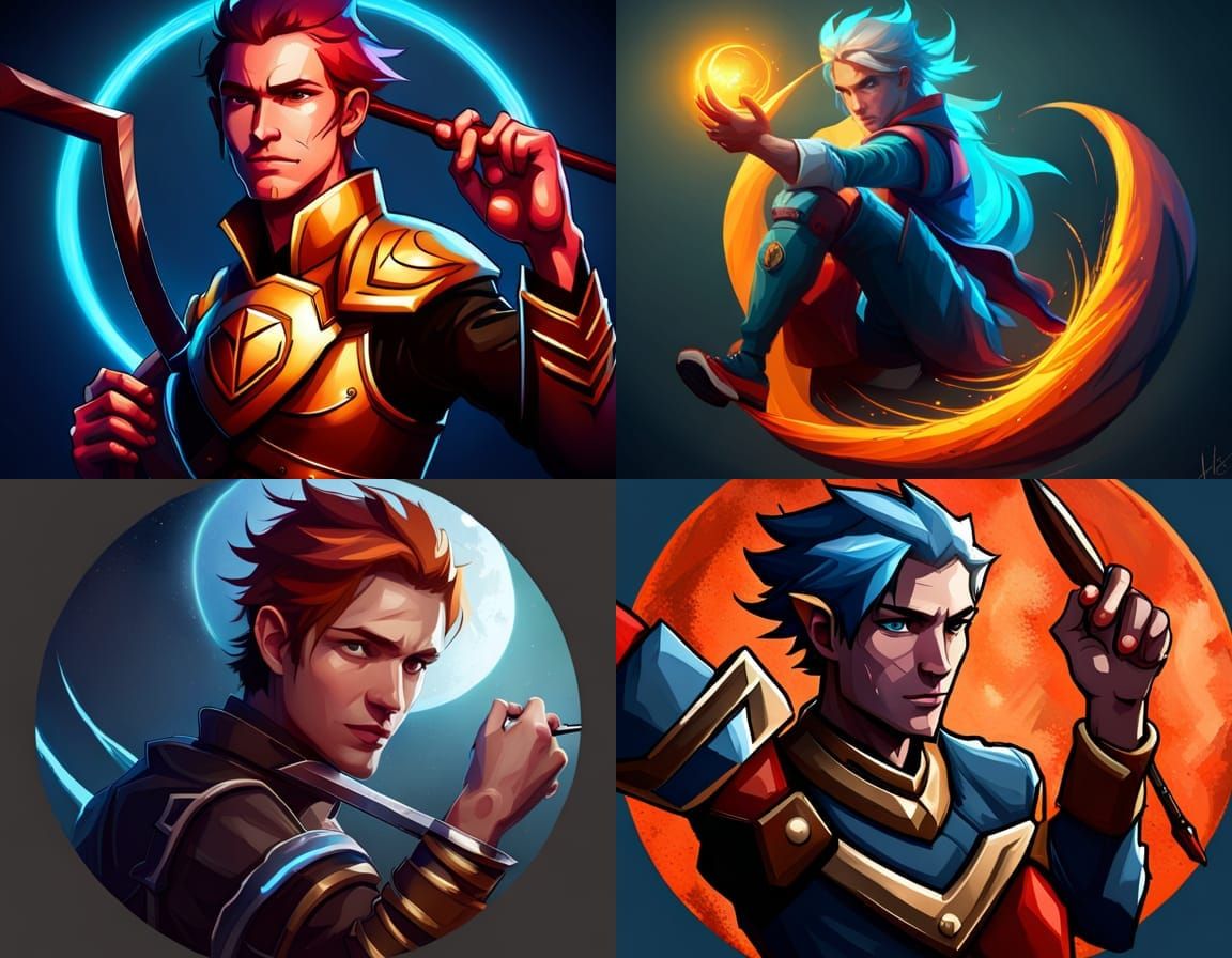 Figure Encircled Thrice in Contrasting Colors