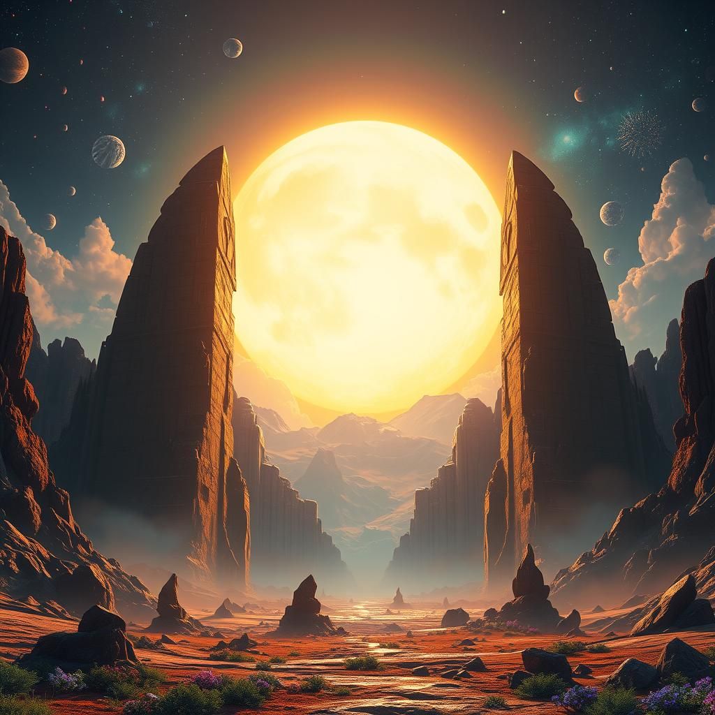 Otherworldly Monoliths Under a Blazing Sun