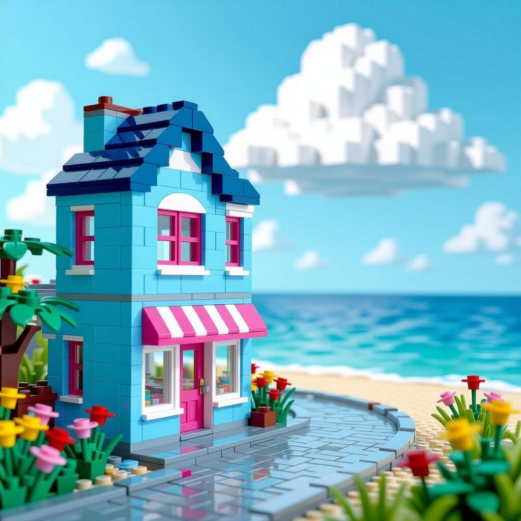 LEGO Coastal Boutique Digital Art