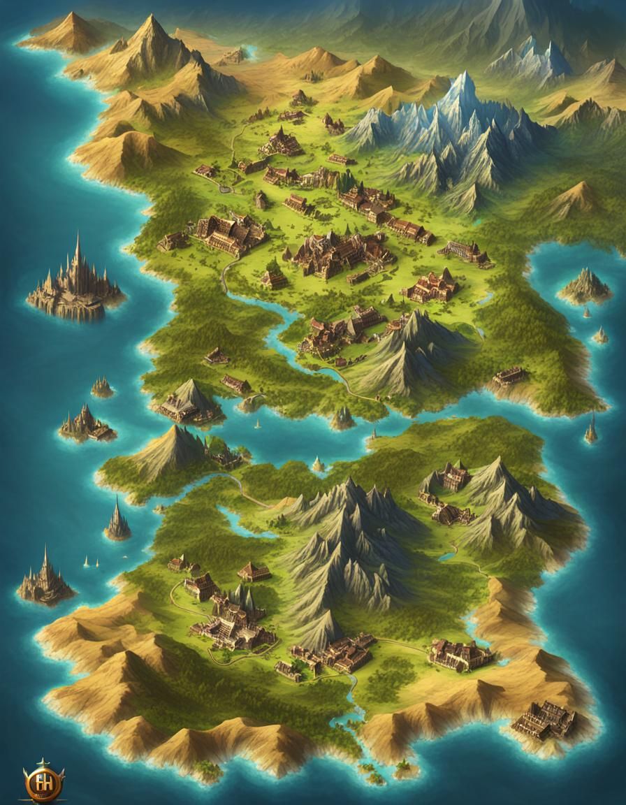 Fantasy Map of a Large Country
