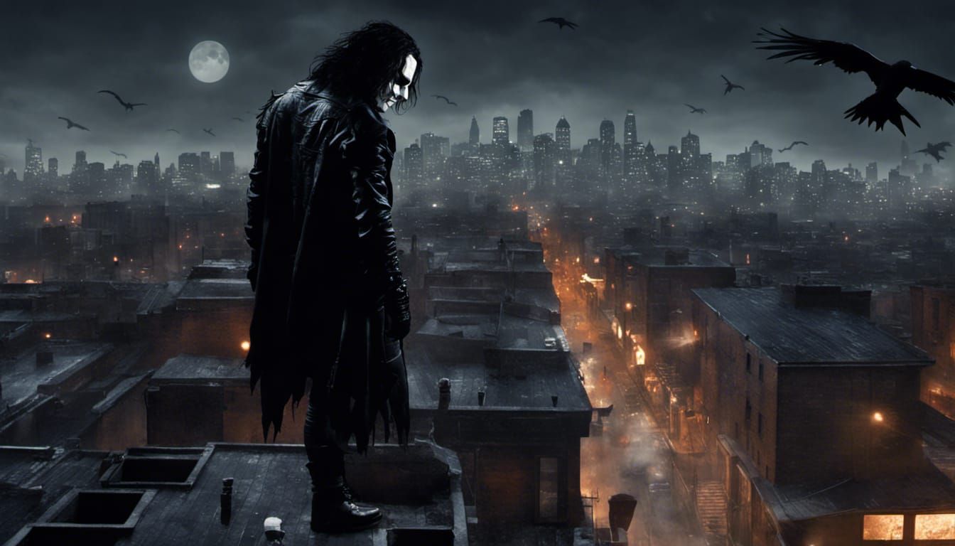 Cinematic Crow Transformation on Halloween Night