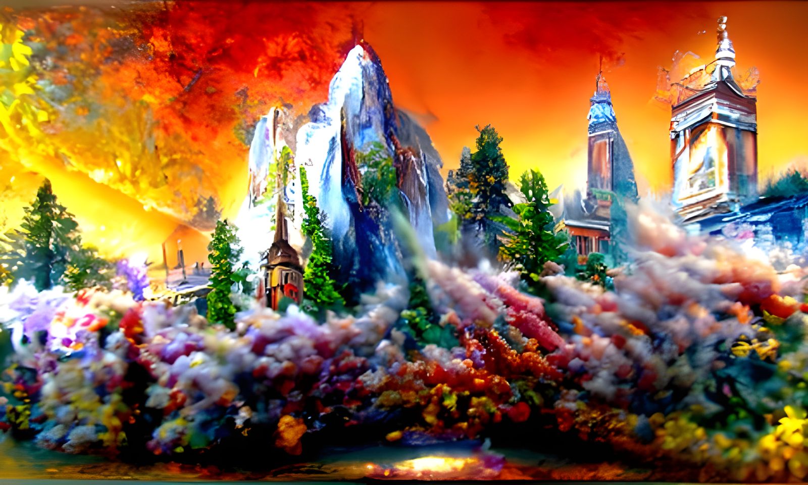 London on Mars with Squid Tentacles in Ethereal Style