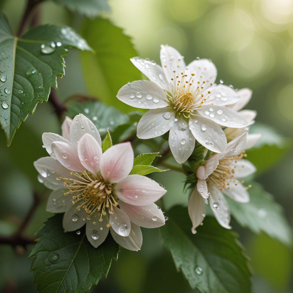 Delicate Mulberry Blooms in Pastel Hues
