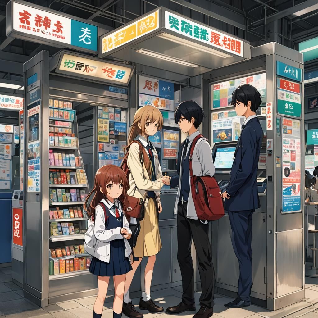 Anime-Style Kiosk for Problems: Manga Art