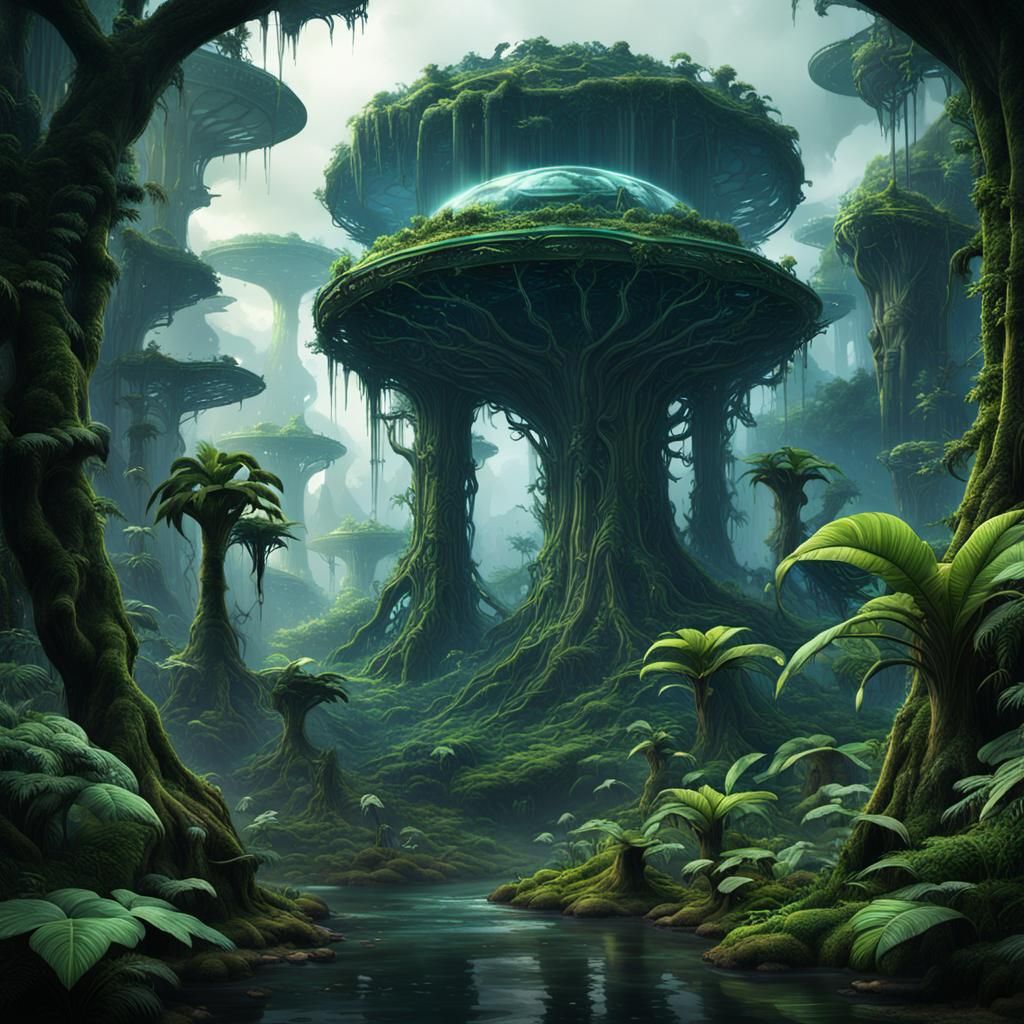 Exotic Rainforest: A Fantastical Alien Landscape