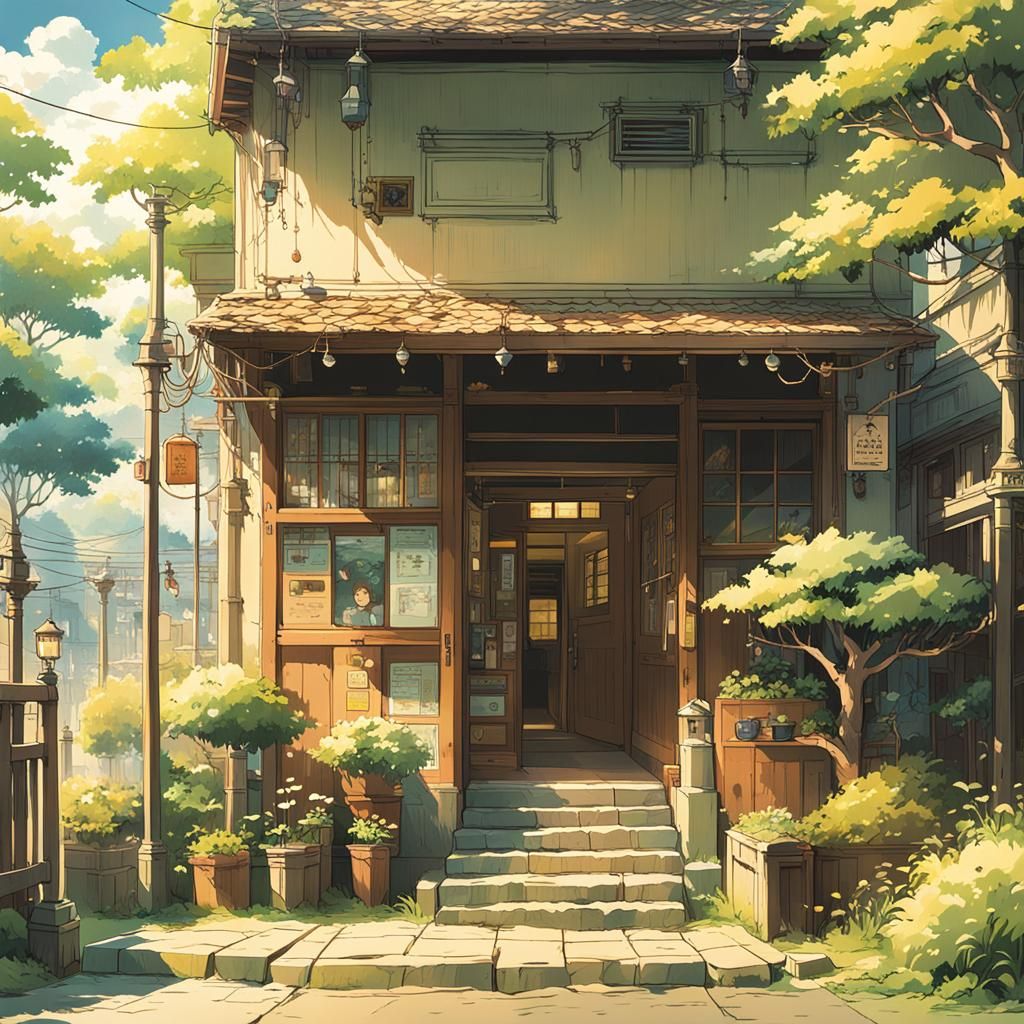 Anime Key Visual in Ghibli Style