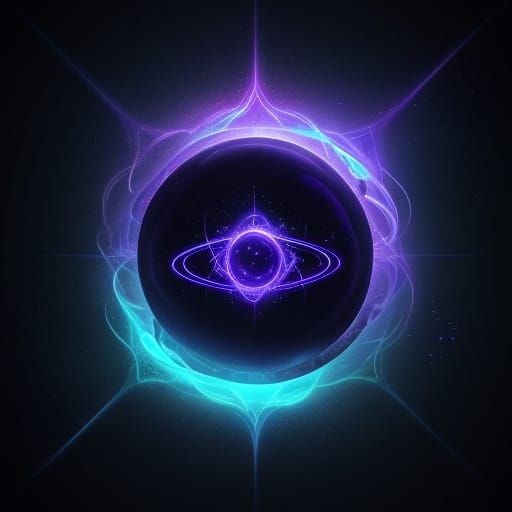 Mysterious Glowing Amulet in Surreal Void