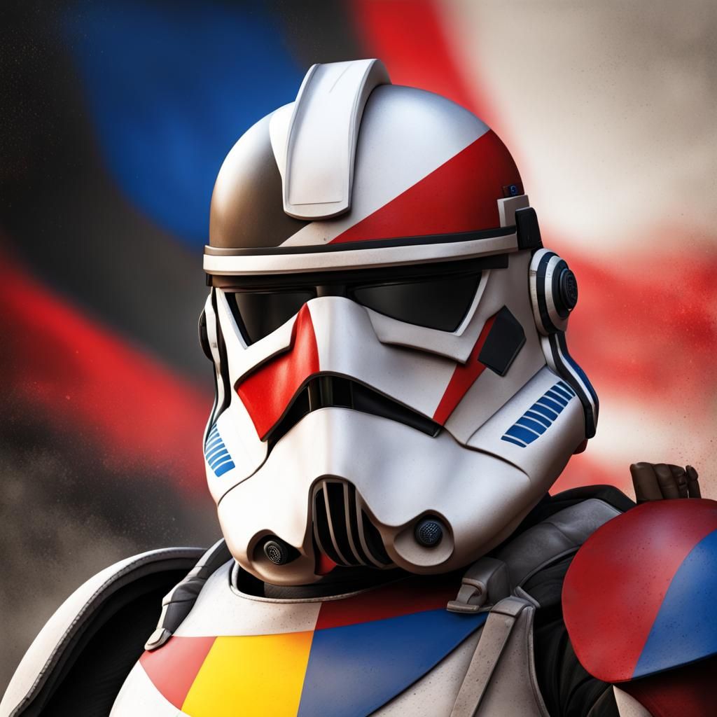 Clone Trooper Captain Rex in German Flag Colors