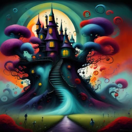 Animated Paintbrush with Swirling Colors