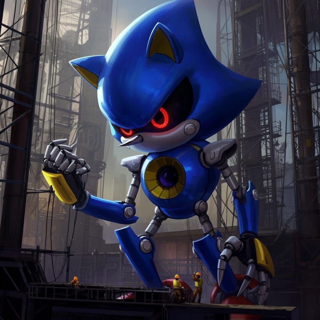 Giant Metal Sonic Under Construction