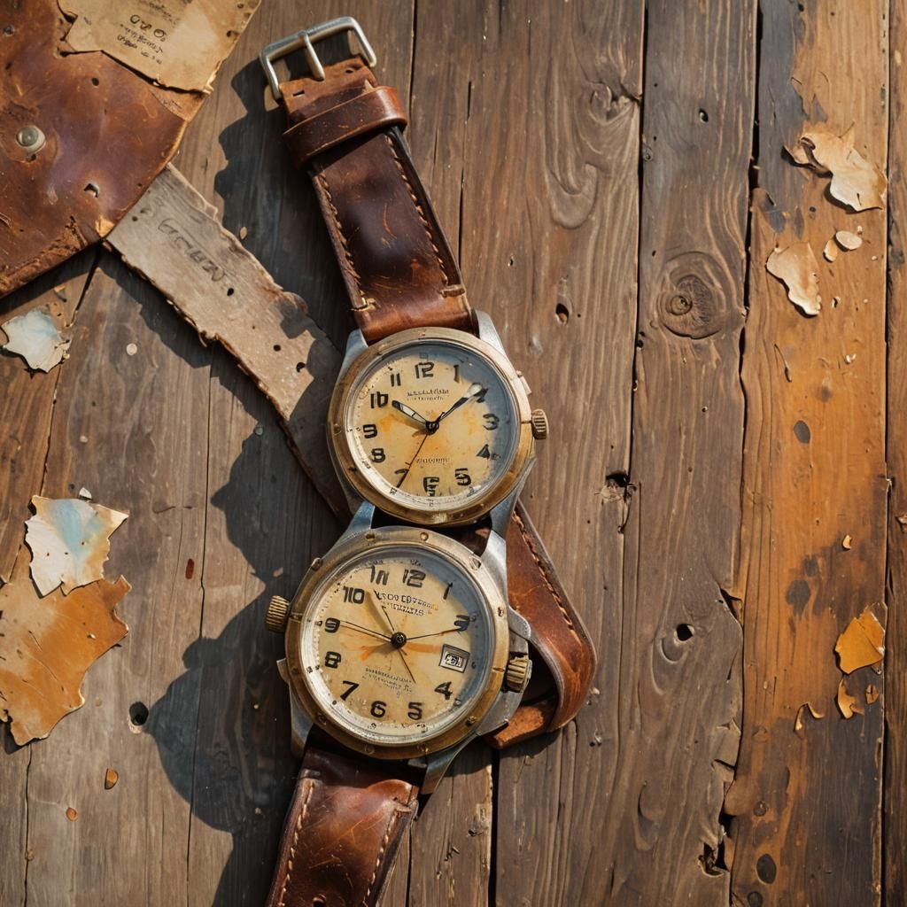 Vintage Sports Watch as Impressionist Oil Painting