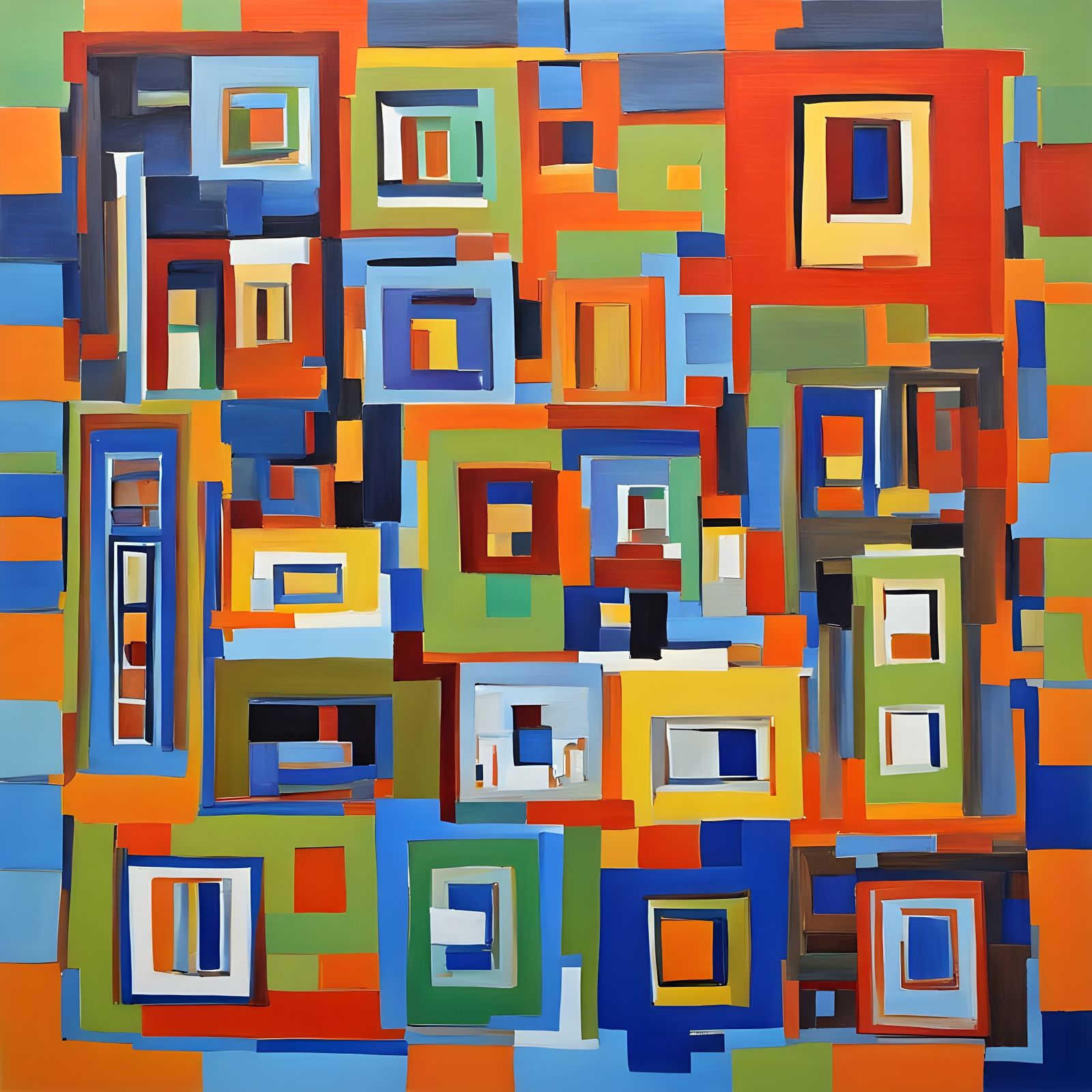 Painting inspired by Shirley Jaffe