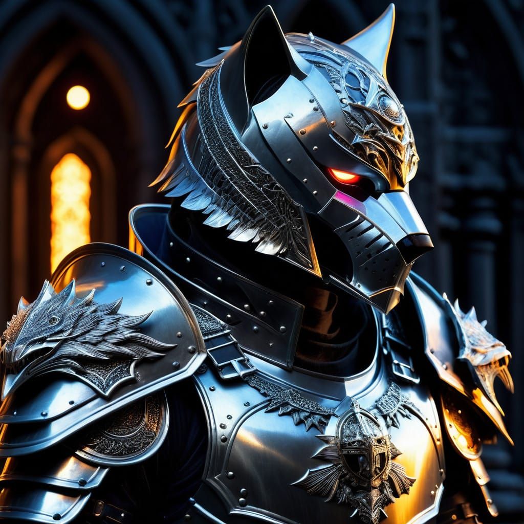 Gothic Dark Fantasy Knight in Majestic, Haunting Armor