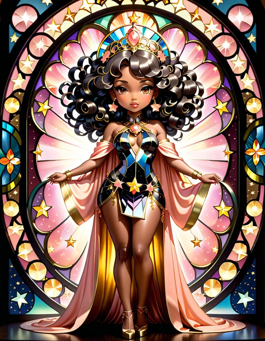 Masterpiece Chibi Illustration: Black Girl Magic, v2