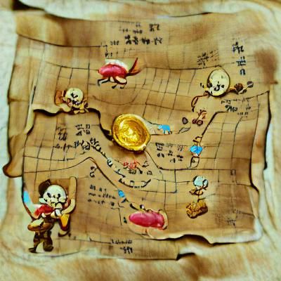 Antique Treasure Map Leading to Adventure