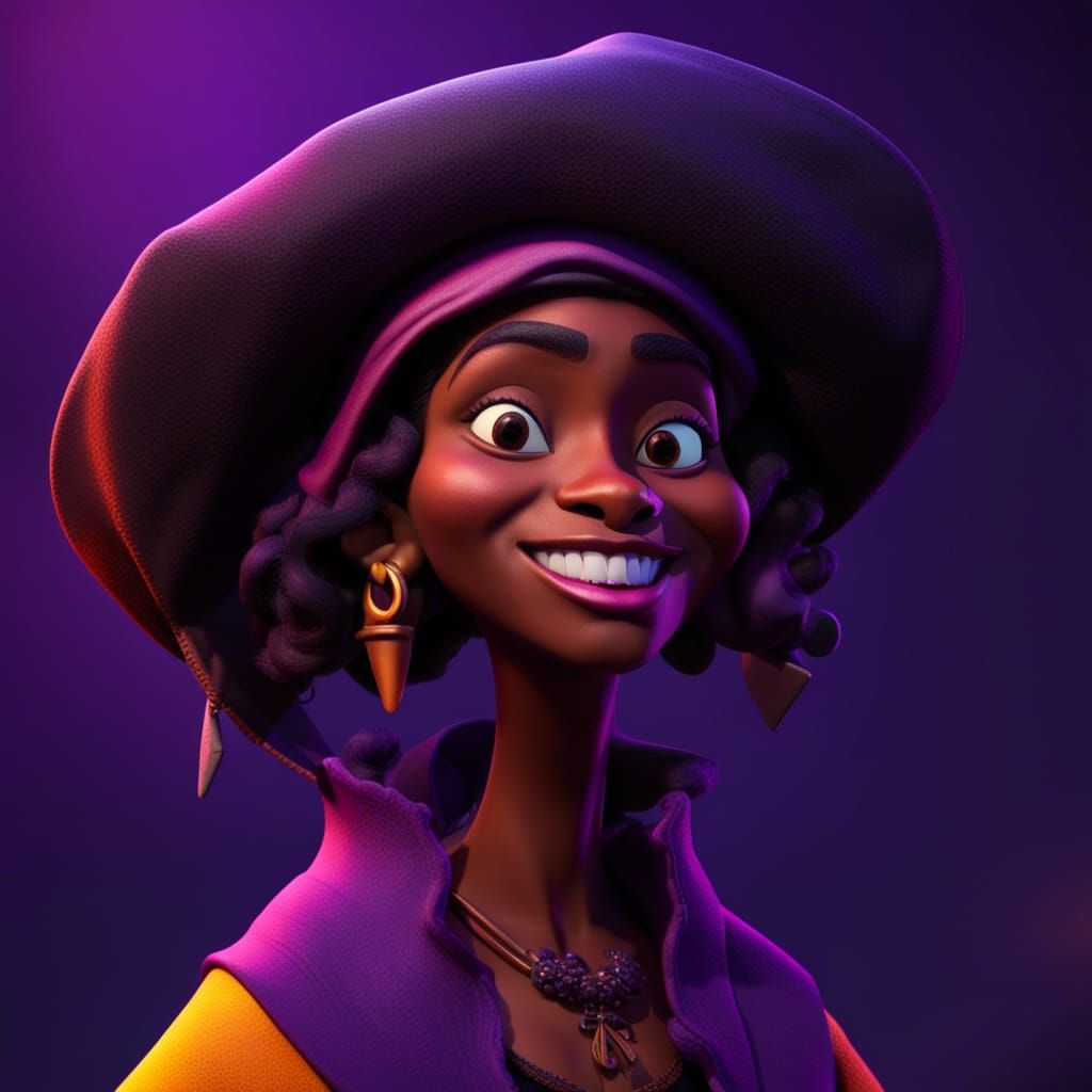 Black Female Clopin Trouillefo as 3D Digital Art