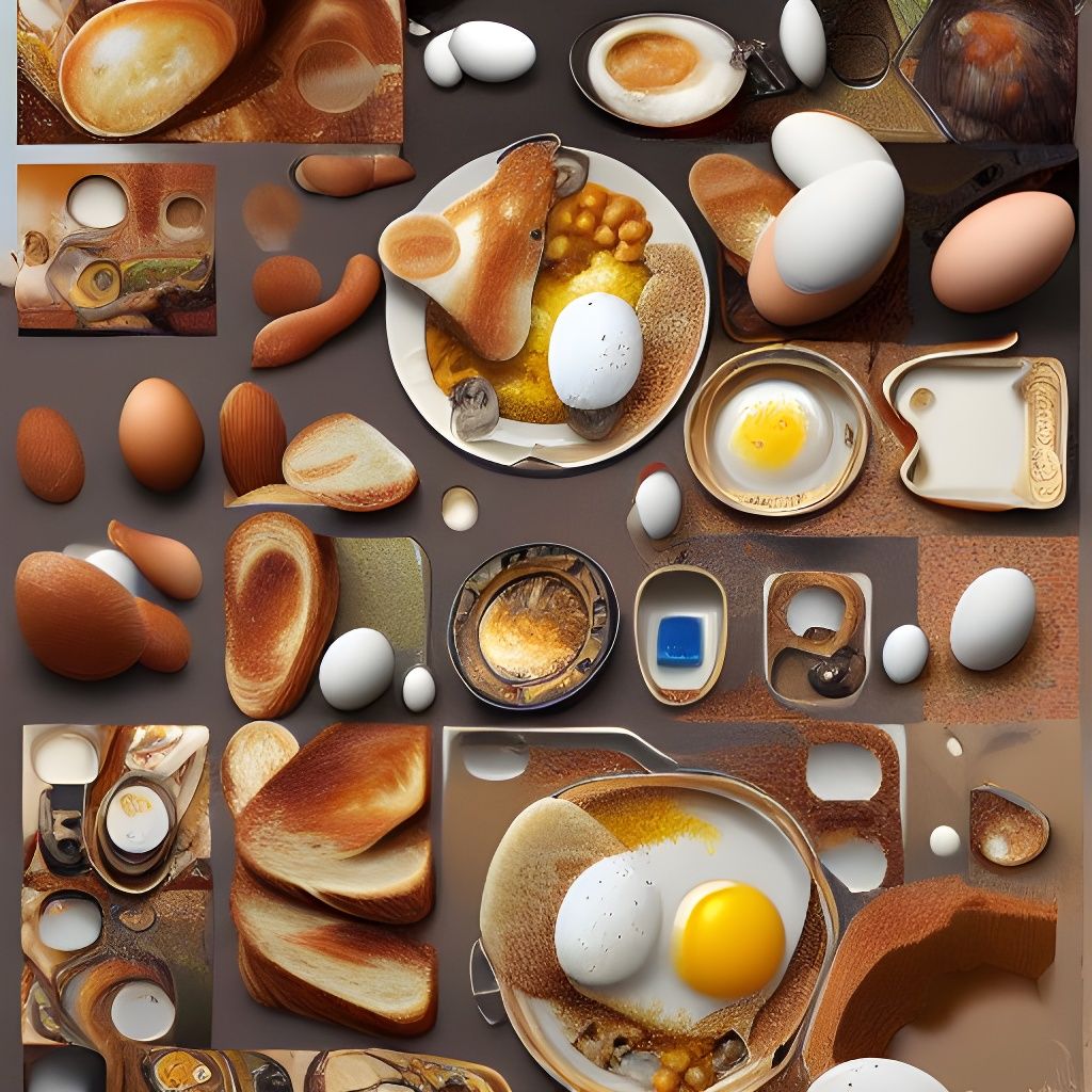 Hyperrealistic Breakfast Spill in Studio Ghibli Style