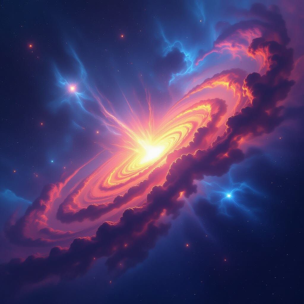 Vibrant Cosmic Supernova Eruption in Deep Space