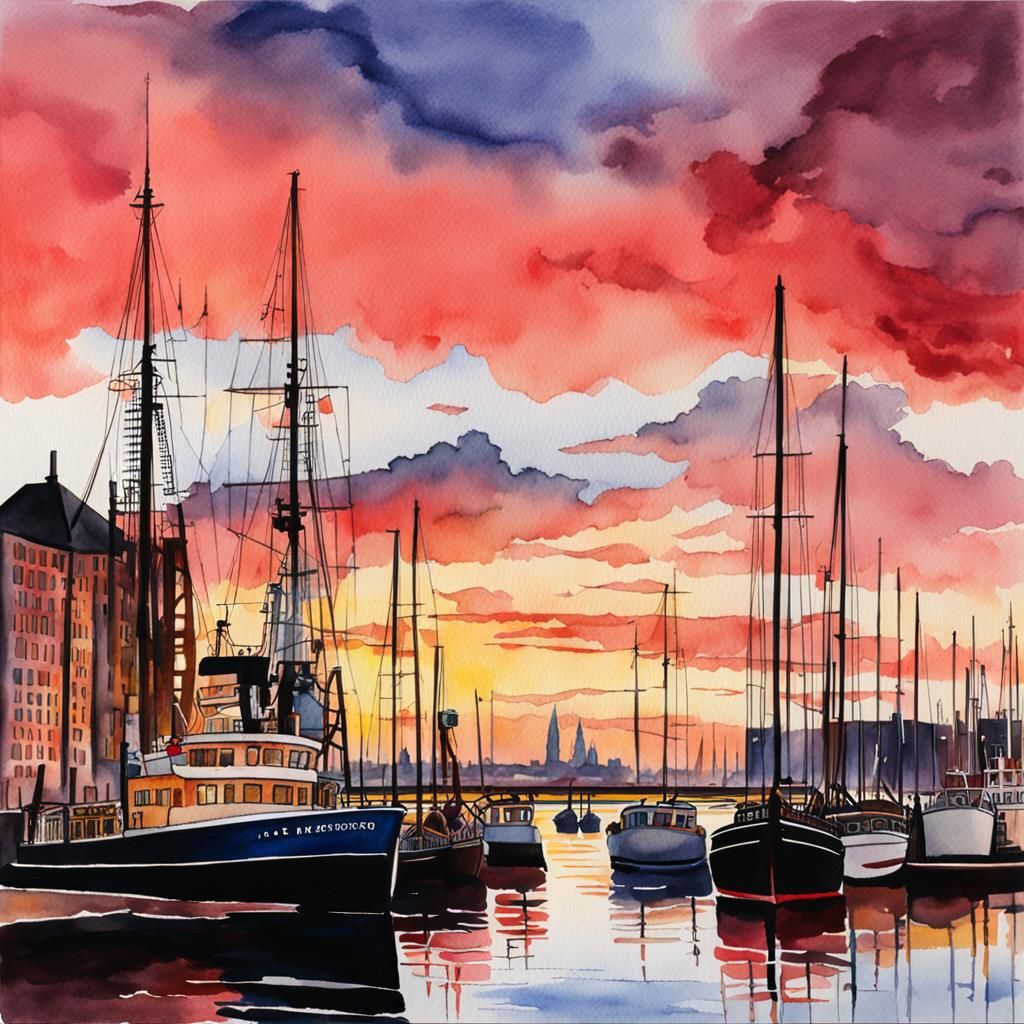 Watercolour Harbour