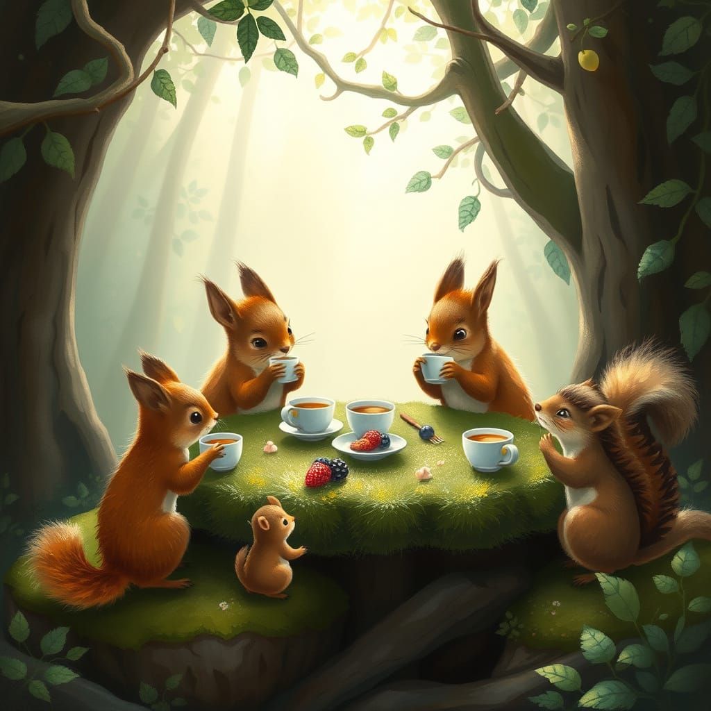 Woodland Creatures Tea Party in Hidden Grove