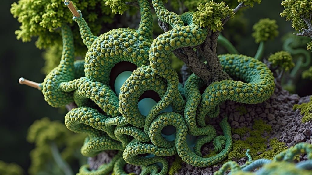 Surreal Fractal Landscape with Intricate Structures