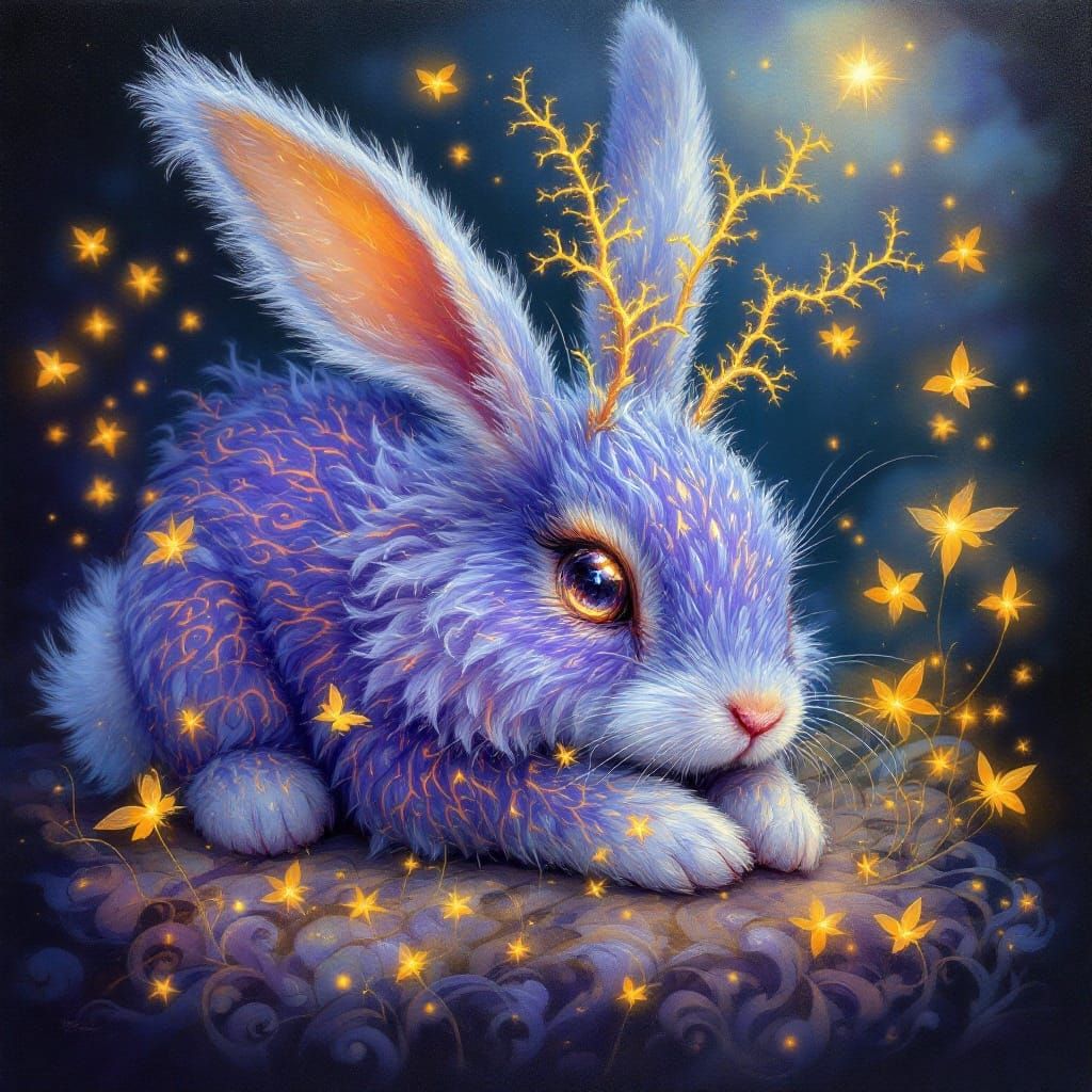 Enchanted Murex Rabbit in Whimsical Wonderland