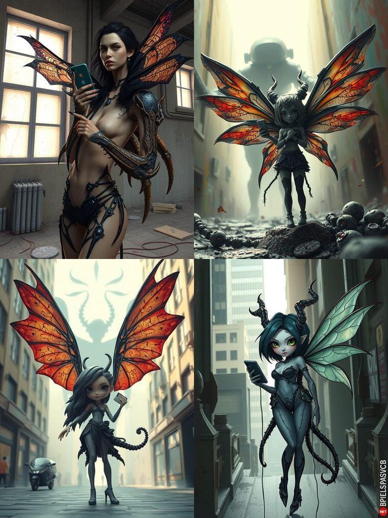 Fairy Godmother of iPhones in Grunge Urban Style