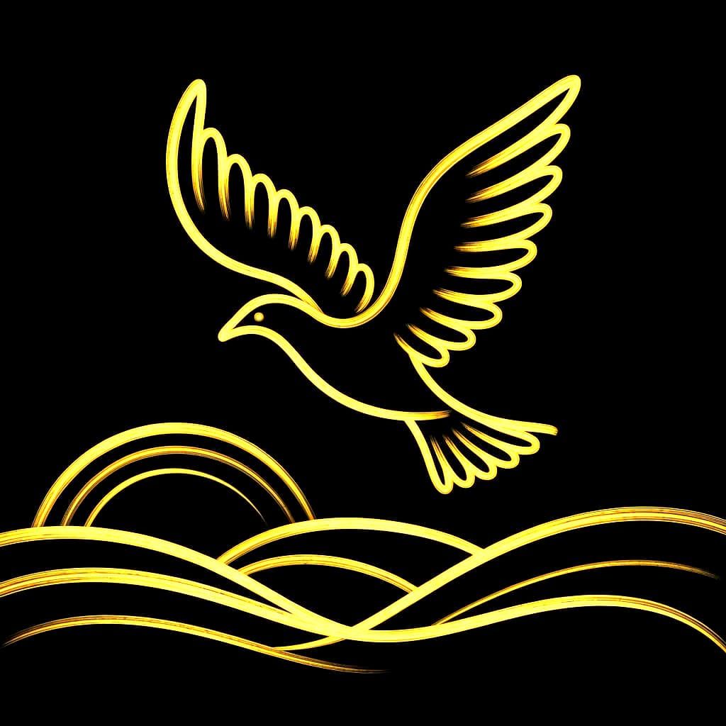 Elegant Minimalist Bird Drawing in Picasso Style