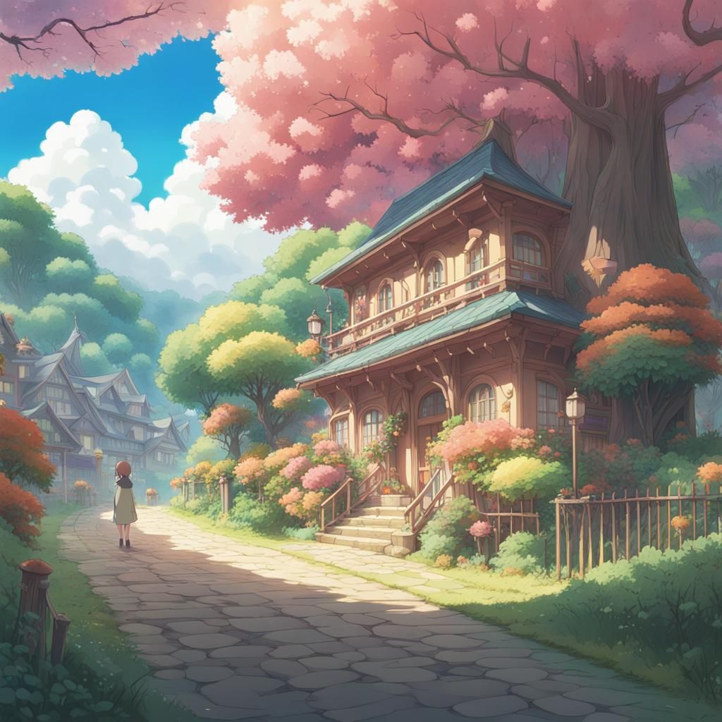 Candy Kingdom in Studio Ghibli Anime Style