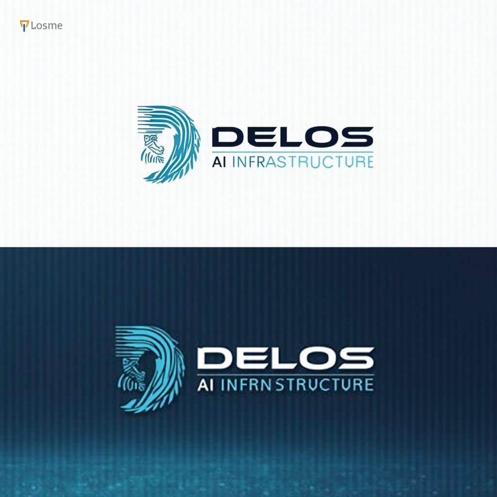 Modern Lion Logo for AI Startup in Technological Style