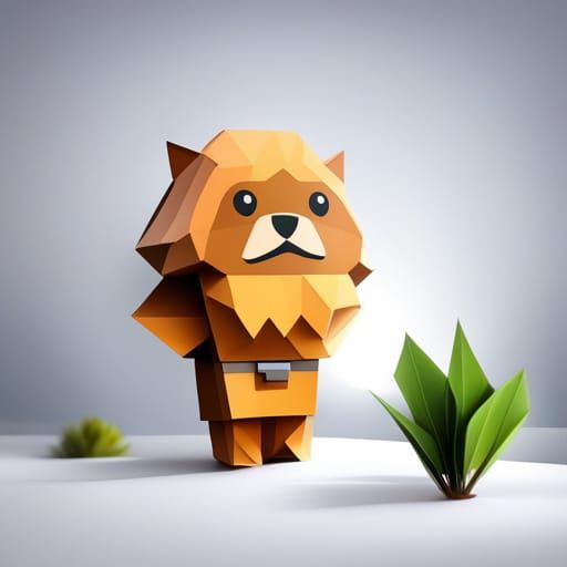 Wookiee Origami Papercraft in 8K Resolution