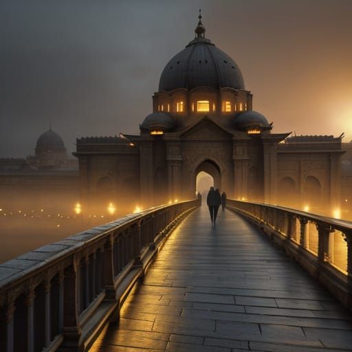 Ancient City in Hand: Dreamlike Concept Art