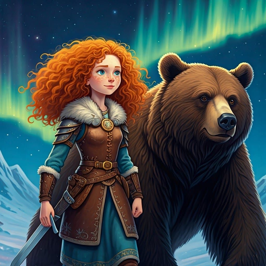 Northern Princess Embarks on Heroic Quest in Majestic Northe...