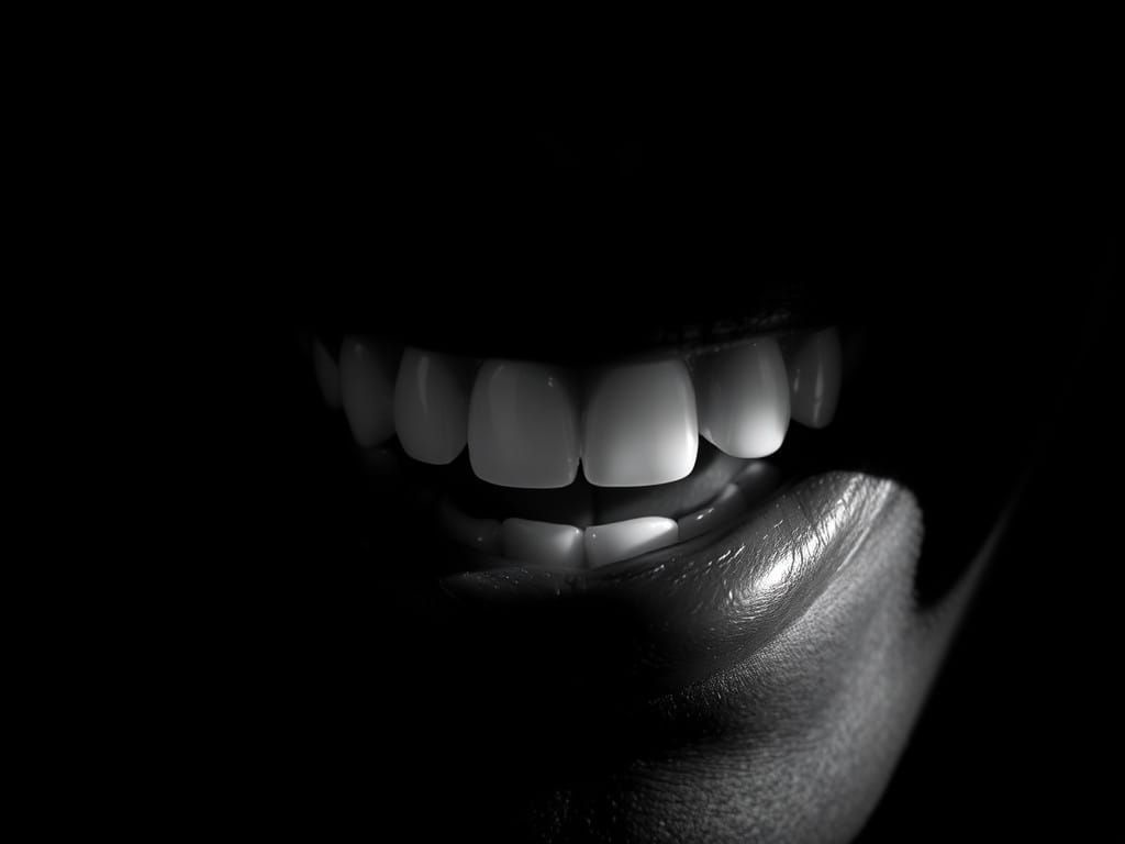 Smiling Portrait in Monochromatic Splendor