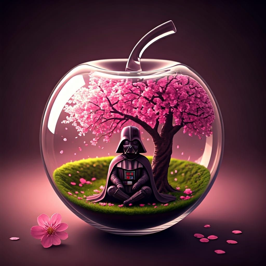 Darth Vader in Pink: Cherry Orchard Diorama