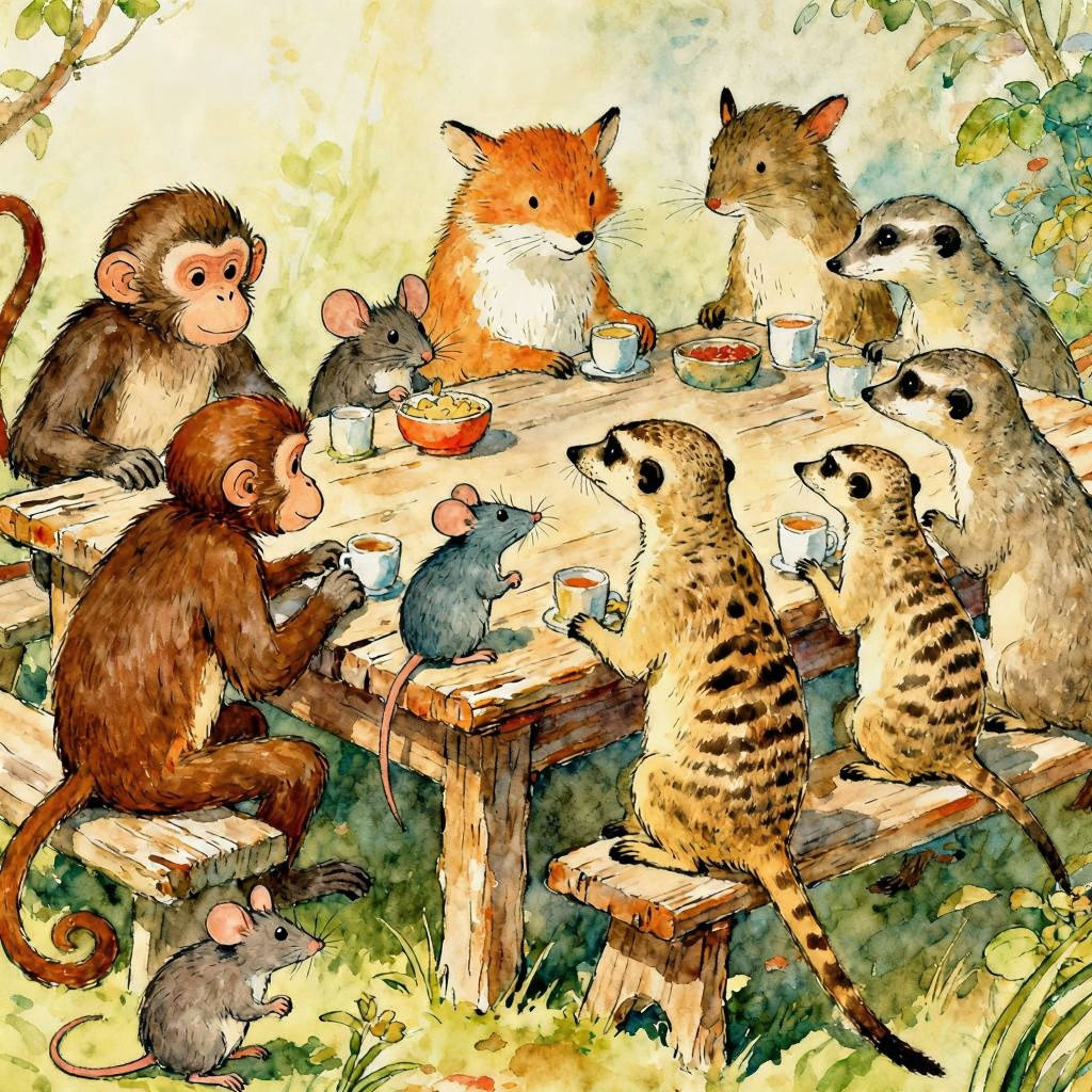 Mammals Starting with M Gather for Tea