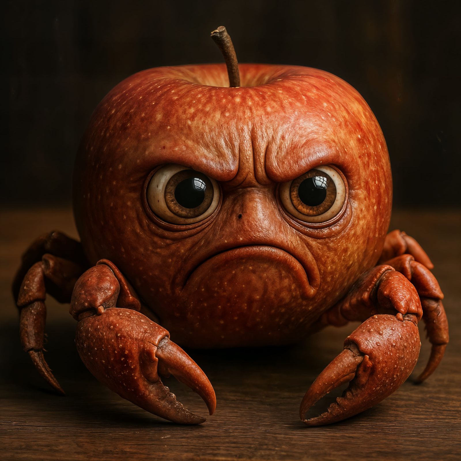 Grumpy Crab Apple in Hyper-Realistic 3D