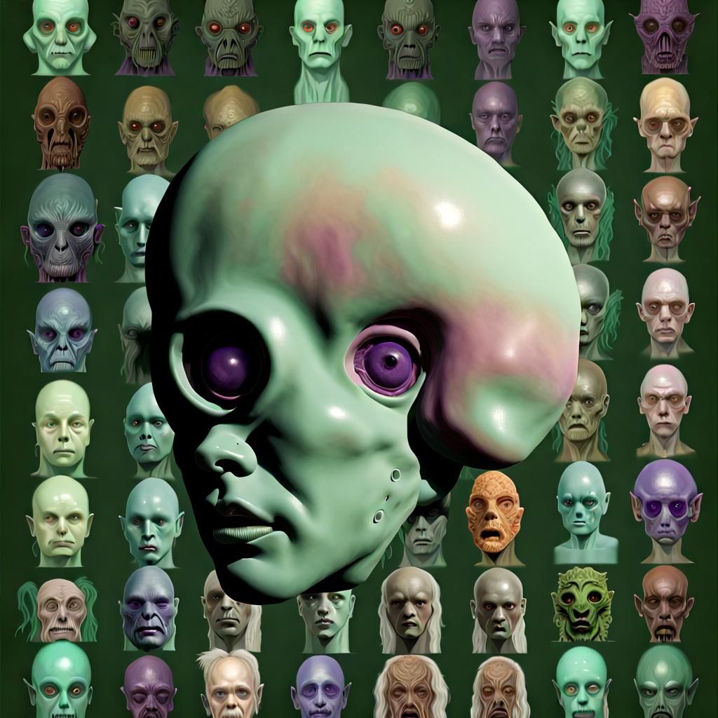Facial Structures of Aliens from Neptune and Uranus