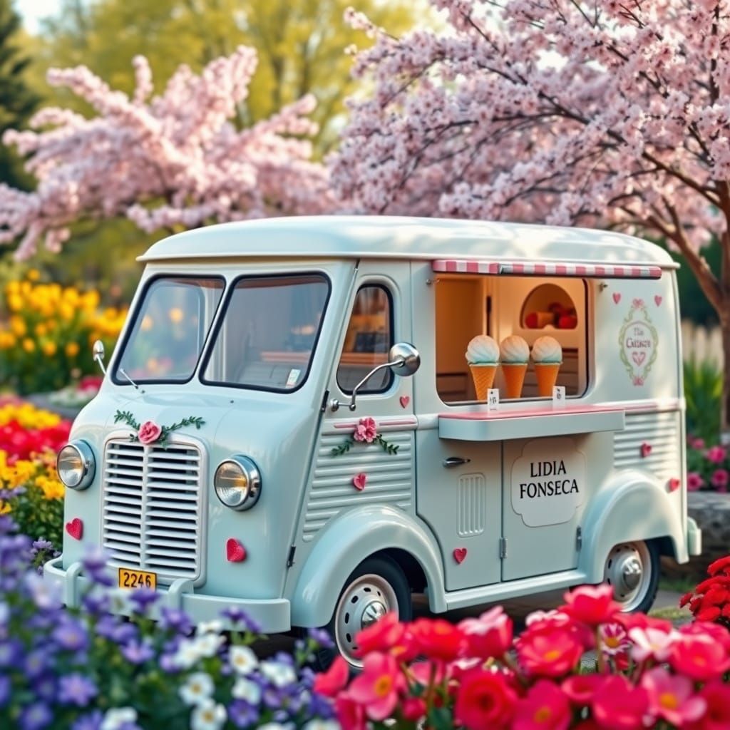 🩵🩷🌿🌸🌿🍦❝LIDIA FONSECA❞ Vintage Ice Cream Van🚐🌿🌸🌿🩷�...
