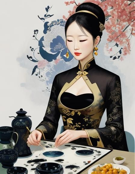 Woman in the Style of Wu Guanzhong