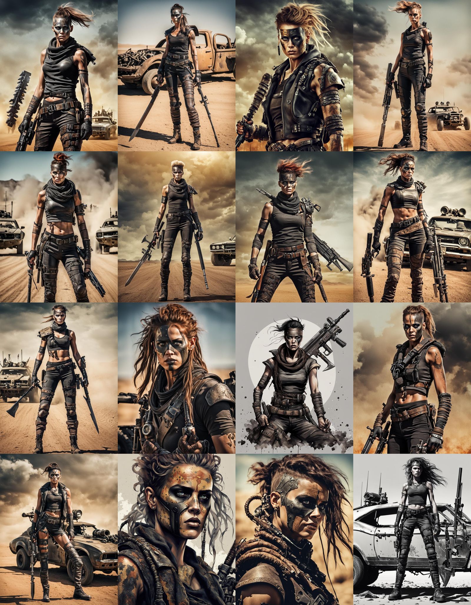 Beautiful mad max Warrior woman